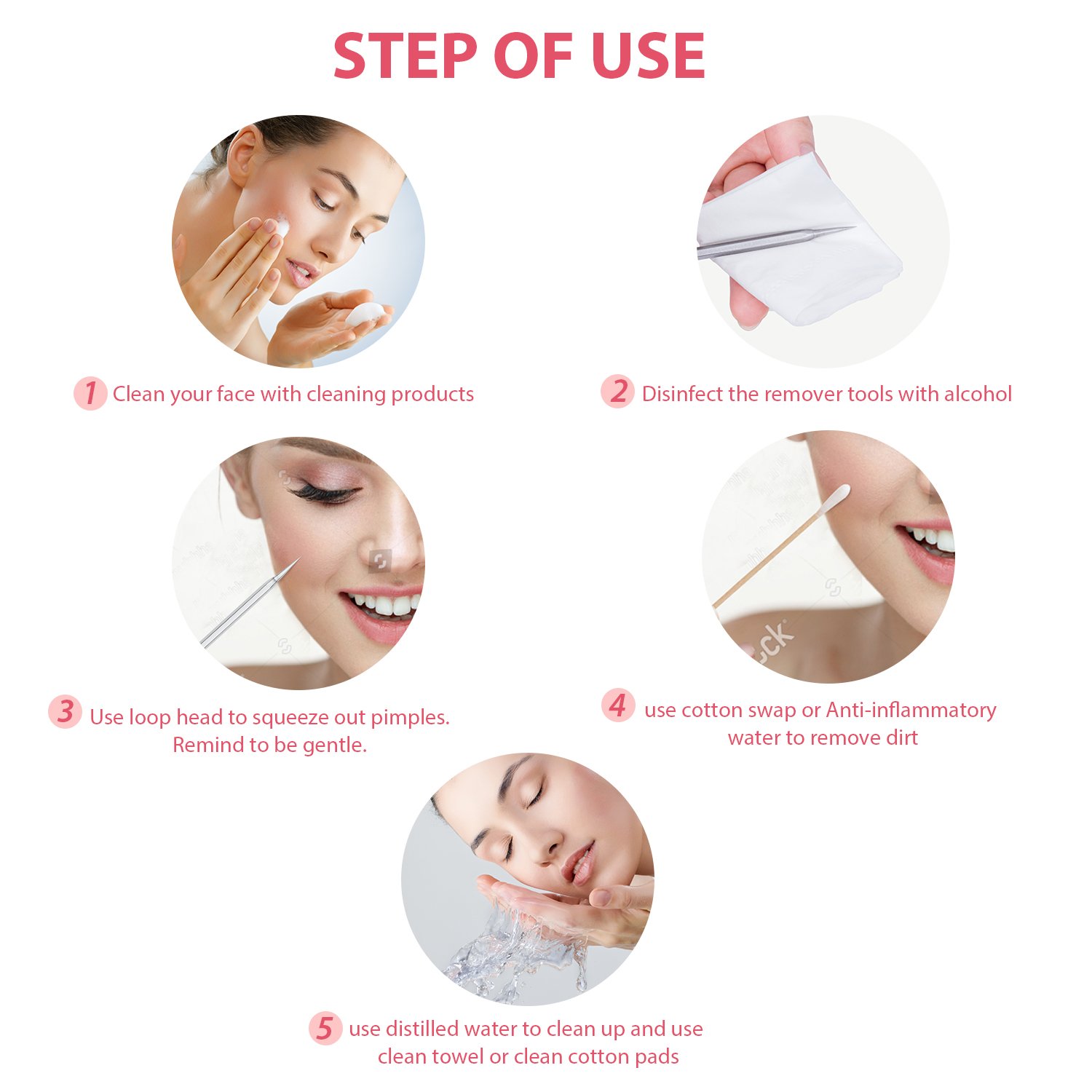 JPNK Blackhead Remover Comedone Extractor Acne Removal Kit: Beauty