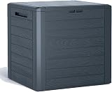 Prosperplast Woodebox Garden Storage Box 140L Anthracite Lockable Plastic Chest view 6
