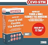EVO-STIK Grey Tile Adhesive 20kg - Waterproof Floor Wall Interior Exterior view 2