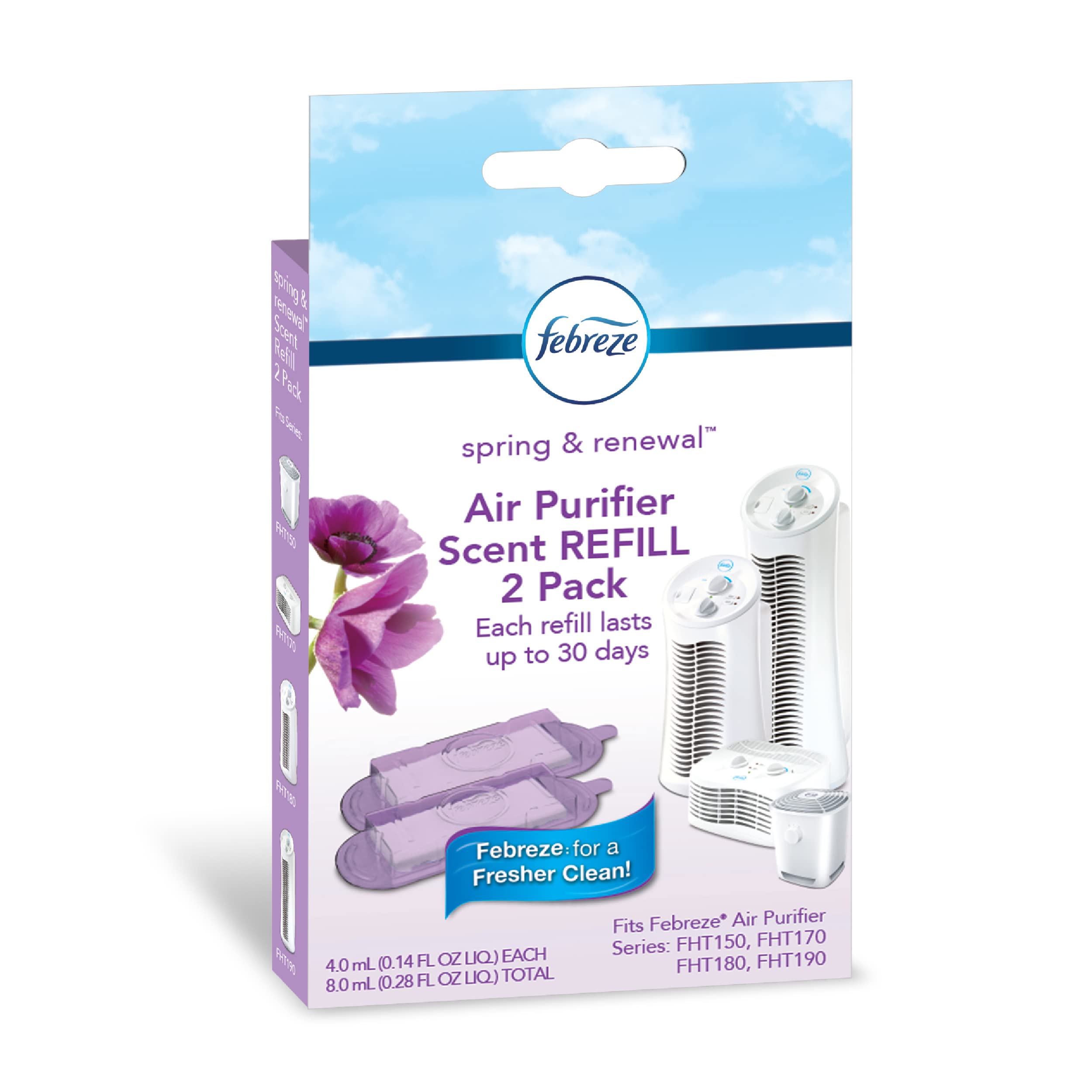 Spring & Renewal Air Purifier Scent Refill, 2-Pack, FRF102P Febreze Spring & Renewal Air Purifier Scent Refill, 2-Pack, FRF102P