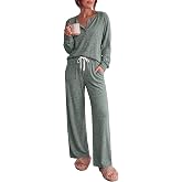 Ekouaer Lounge Sets for Women Soft 2 Piece Pajama Sets Long Sleeve Fall Outfits