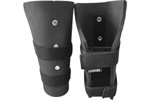 LEONARK Black Armoury Hema Fencing EVA Forearm Overlays Lightweight Adjustable Unisex Armor Protector Arm Protectors