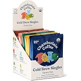 Chamberlain Coffee Classic Variety Instant Cold Brew Singles - 10 Packets | Organic Arabica Cold Brew Coffee Singles Variety Pack Assorted Flavors, Smooth Taste, Expertly Roasted For a Hint of Flavor