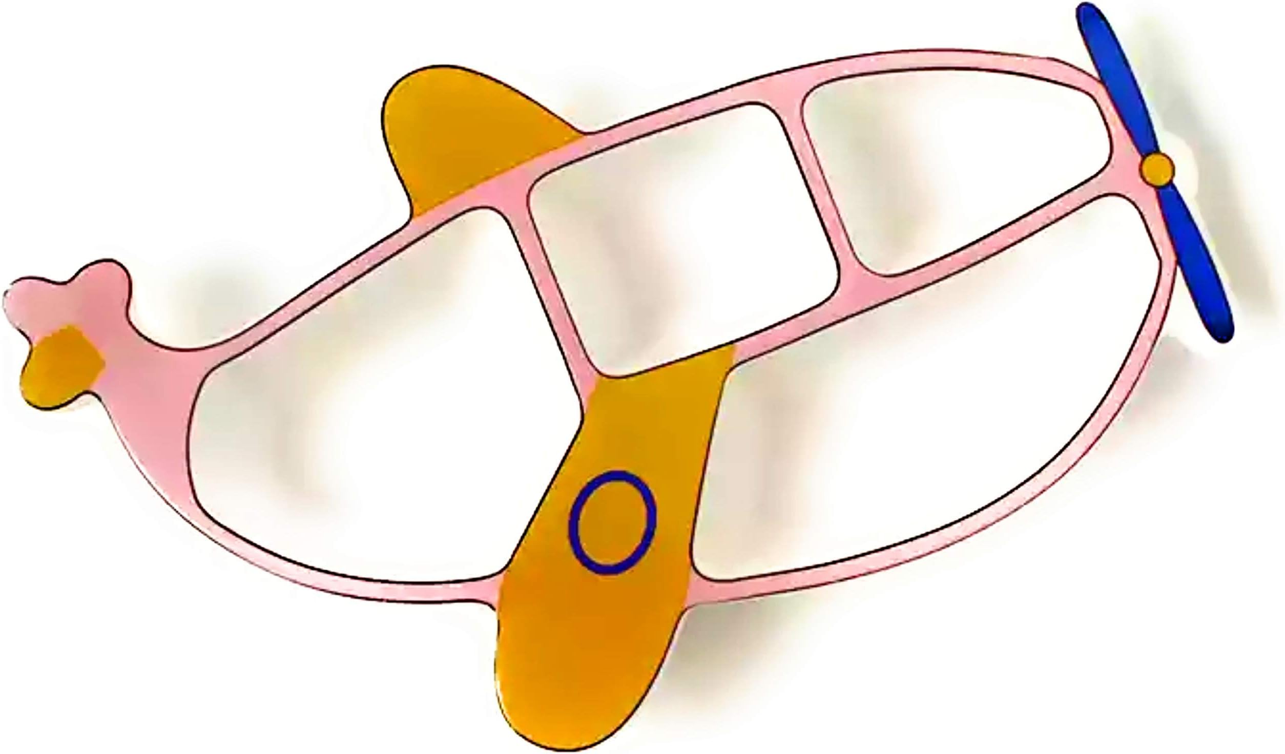Jaac Street Baby Divider Plate-Aeroplane (PINK) 4 Separate Compartments Ceramic