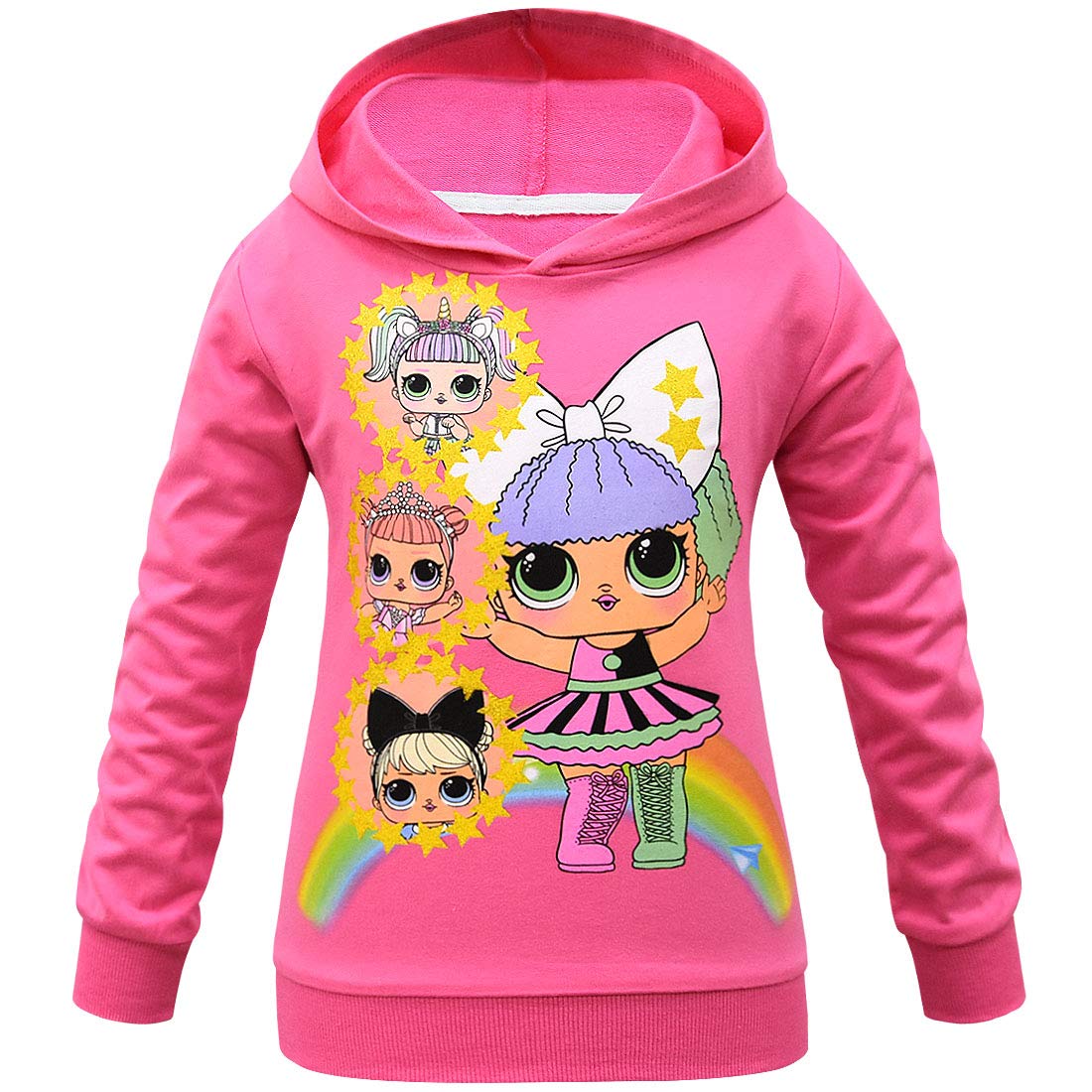 Rainbow Dolls Kitty Queen Unicorn Breathable Hoodie for Girls Hoody Tops