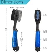 Finger Ten Golf Club Cleaner Brush Dual Head Retractable Groove Cleaner Red view 4