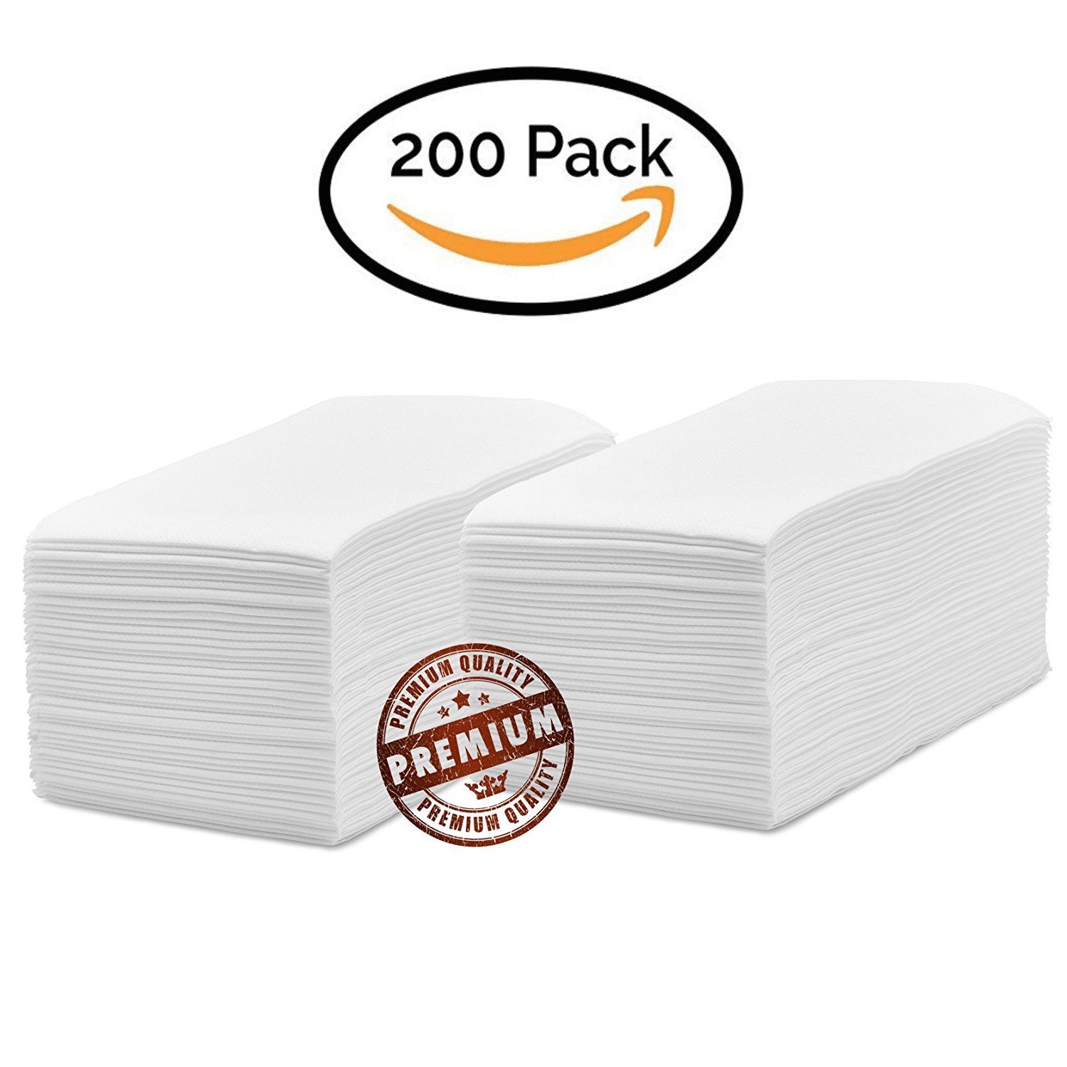 Cloth Like Napkins Tissue Paper for Bathroom and Kitchen. White, 200