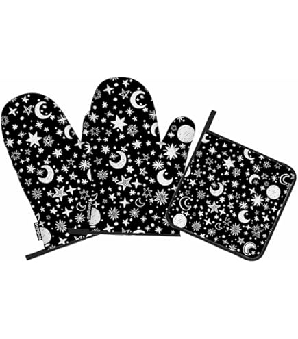 Amazon.com: Samgula Black Night Oven Mitts and Pot Holders