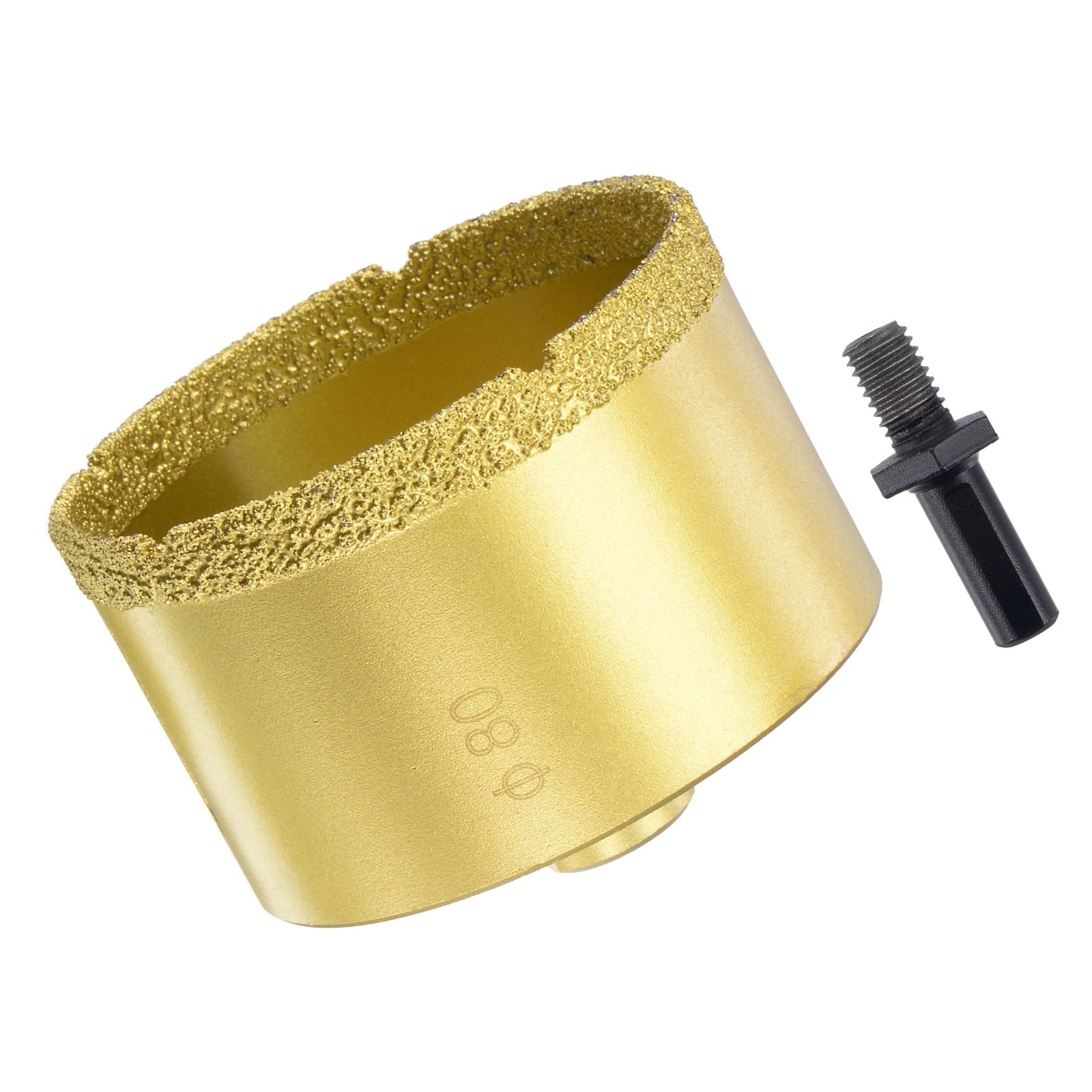 CoCud Diamond Drill Bits Set, 80mm Cutting Diameter, Brazed Diamond Core Drill Bits with M10 Arbor Adapter - (Applications: for Tile Ceramic Marble Stone Glass)