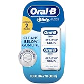 Oral-B Glide Healthy Gums Unflavored Dental Floss, Value 2 Pack (50m Each)