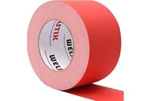 WELSTIK 1 Pack Gaffer Tape Red,3" X 60 YardsHeavy Duty Gaffer Floor Tape Matte Finish for Unique DIY Photo Albums, Decorative Gifts，Non-Reflective Easy to rip
