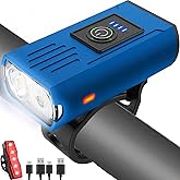 Victoper Bike Light, High Lumens Super Bright Bicycle Lite, 6+4 Modes USB Rechargeable Bike Headlight & Taillight Set, Waterproof Safety Bike Front & Rearlight for Road, Mountain, Night Riding