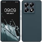 kwmobile Case Compatible with Xiaomi 14T Case - Protective Slim TPU Phone Cover - Soft Matte Finish - Dark Slate