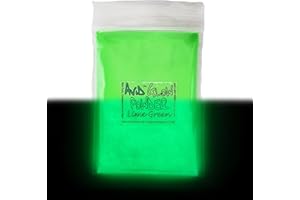 THE AVID COLORIST-Glow Powder- Fluorescent Green in Daylight/Green Glow in Dark- 1oz (30g) Glow in The Dark Pigment Powder for Resin, Slime, Nail Polish, Paints, Coatings, Acrylic Powder