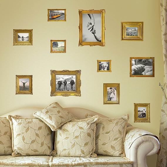 Gold Photo Frames Wall Stickers: Amazon.co.uk: Kitchen & Home