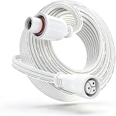 Yubunt 16FT Extension Cable for Eufy Permanent Outdoor Lights E22 3-Pin | IP68 Waterproof Extension Cords Compatible with Eufy 22 T8L02 &amp; T8L04,White Extension 16 Foot,Ldeal for Holiday Decorations