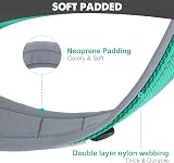 Joytale Reflective Dog Collar Medium Teal Neoprene Padded Heavy Duty Buckle view 2