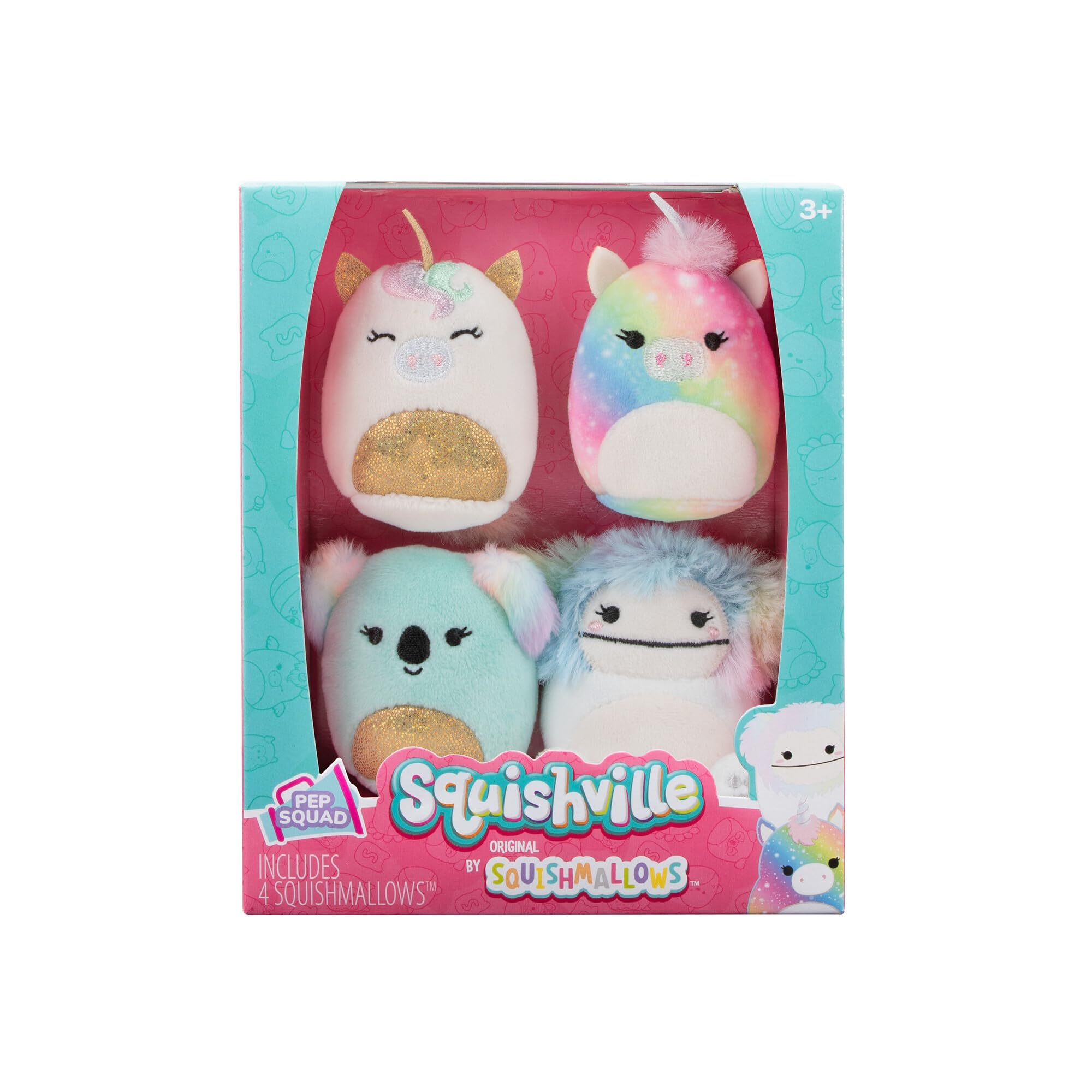 Squishville by Original Squishmallows Pep Squad Plush - Four 2-Inch Squishmallows Plush Including Prim, Harley, Mellie, and Zaylee - Toys for Kids — image 1