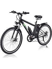 Goplus 26" 250W Electric Bicycle Sports Mountain Bike Variable Speed 36V Lithium Battery w/Cup Holder