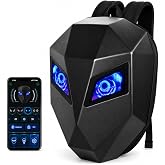 Denash LED Motorcycle Backpack with Programmable Full Color Screen | 48x48 LED Display, APP DIY Customization, 3D Waterproof Shell, Large Storage Capacity, Comfortable Riding Design