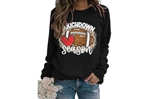 MNLYBABY Touchdown Season Football Sweatshirt - Women's Game Day Pullover Shirt for Football Events