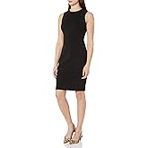Calvin Klein Women's Scuba Crepe Sleeveless Princess Seam Sheath Dress