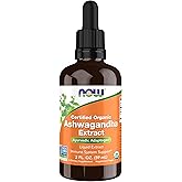 NOW Foods Supplements, Ashwagandha Liquid Extract, Organic, Immune System Support, 2 fluid ounces