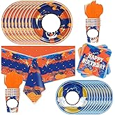 81Pcs Cartoon Party Tableware Set , Anime Theme Party Decoration, Cartoon Birthday Decoration Supplies