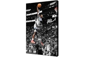 MENKARWHY Basketball Superstar Anthony Edwards Signed Poster For Kids Fans Room Bedroom Wall Decor-Sports Star Posters Canvas Art Print Picture For Teen Boy Birthday Gifts