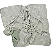 Woolino Toddler Blanket - Merino Wool and Organic Cotton Baby Blanket for Girls and Boys - 4 Season - 52.5” x 40” - Sage