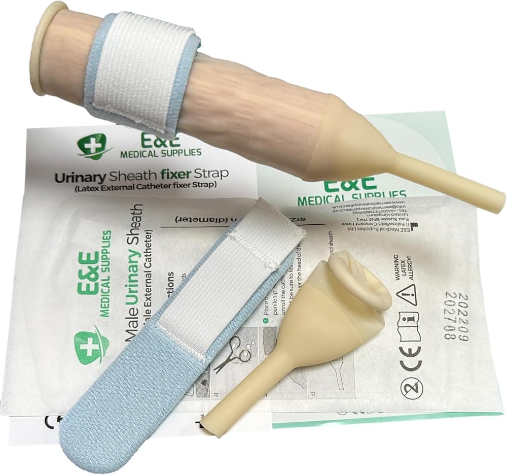 E&E Medical 5X External Catheter Men 30mm + Fixing Strap Latex