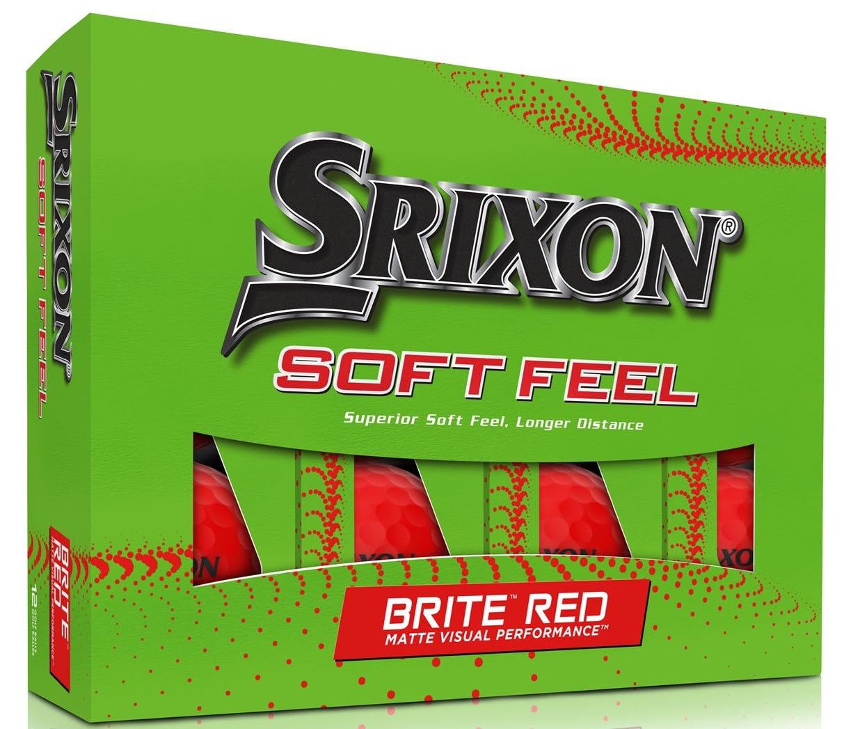 Srixon Soft Feel 13 Brite - Dozen Golf Balls - Distance and Low Compression Golf Balls - Golf Gifts and Golf Accessories