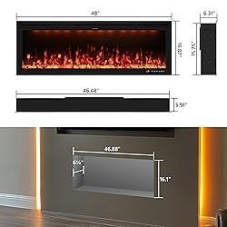 Valuxhome 48 inch Smart Wall Mounted/Recessed