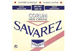 Savarez NT 500CR Normal Tension Classical Guitar Cristal Trebles, Corum Basses, Full 6 String Set