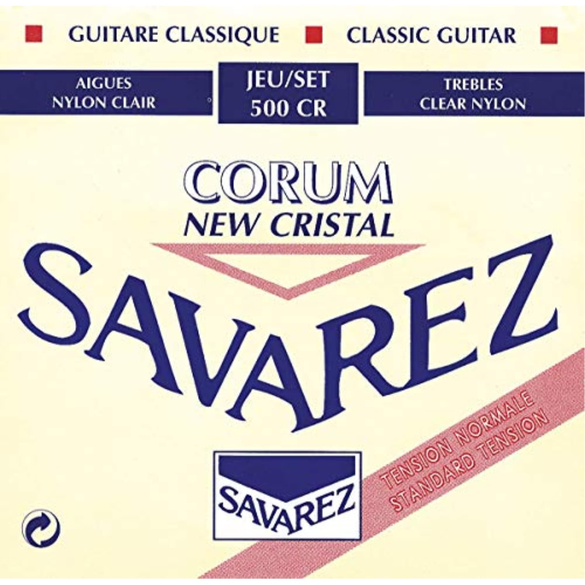 Savarez 500CR Strings for Classical Guitar, Pack of 6