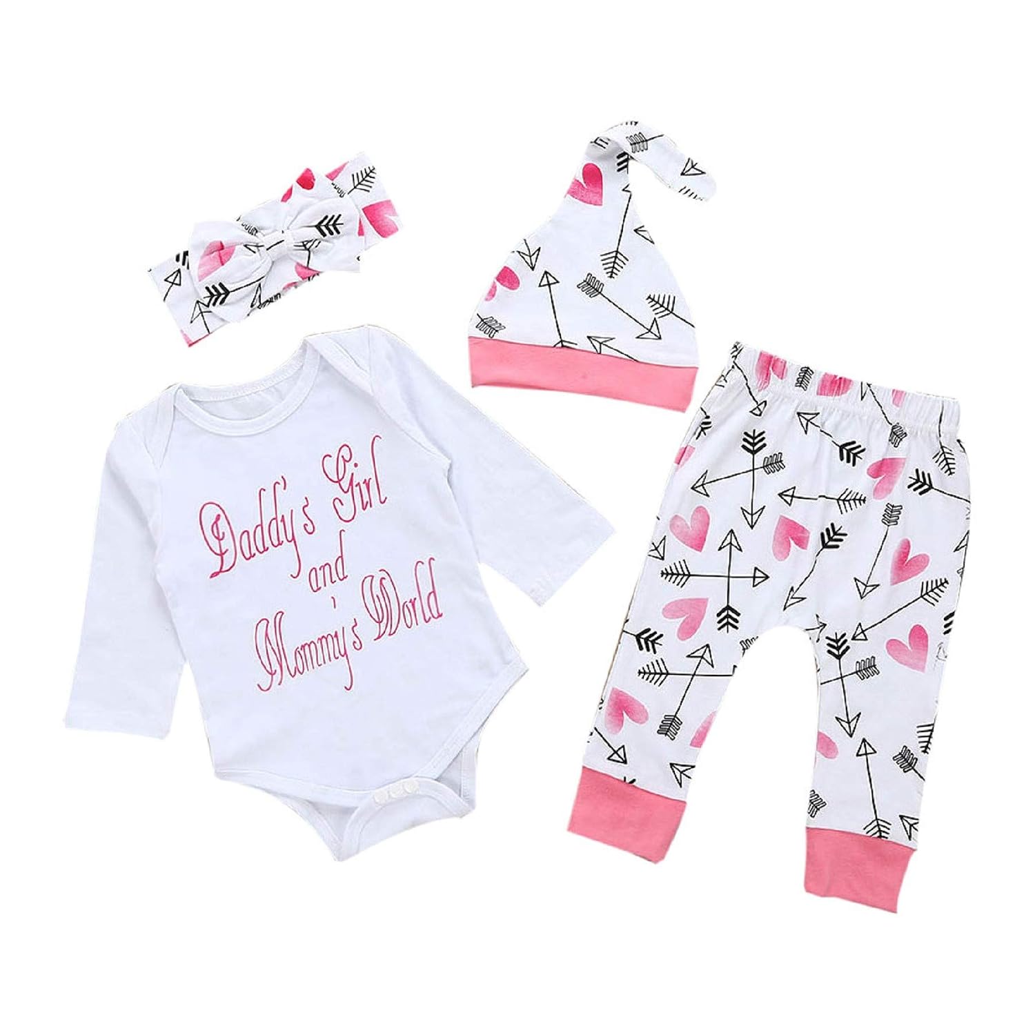  Nanzhushangmao 4 Pcs Baby Girls Pants Set