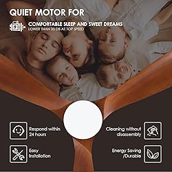 Mpayel 52" Wood Ceiling Fan With Light and Remote