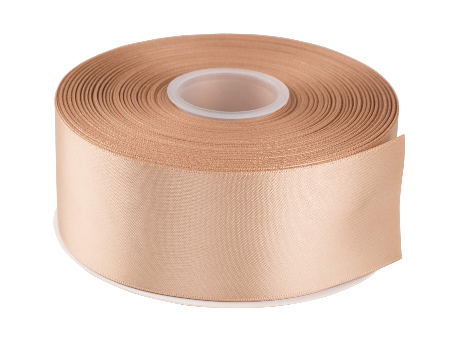 AVANAVA 50mm Wide Double Face Satin Ribbon - 45 Meters (835-Tan)