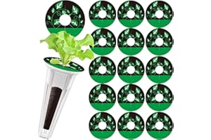 Dryades 150Pcs Seed Pod Labels Stickers, PVC Hydroponics Growing System Grow Baskets Round Peel Labels for Plant Germination Growth Recording (41mm)