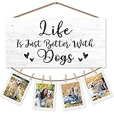 CGBHW Dog Grandparents Gifts Picture Frame Photo Holder for Wall, Dog Lovers Gifts for Women Owners Dog Mom, Dog Gifts for Grandma Grandpa, Funny Gifts, Best Dog Ever Gifts Gifts Hanging Photo Display