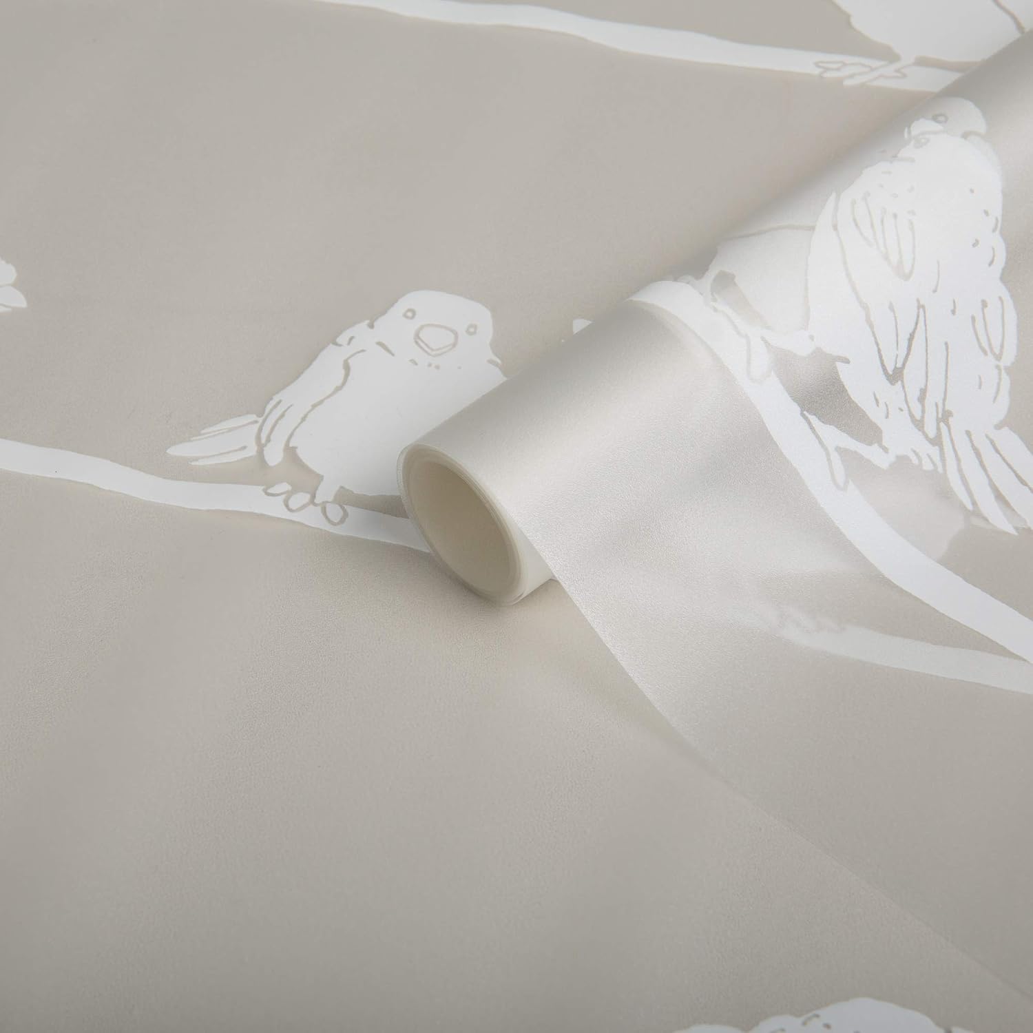d-c-fix window film privacy Filippa, 45cm x 1,5m, static vinyl films for glass windows with a cute bird pattern