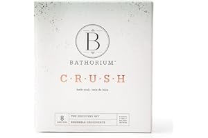 Bathorium Crush 8-Pack Signature Discovery Set, Luxury Bath Soaks, Dead Sea Salt, Epsom Salt, pH Balanced for Women, Gift Set