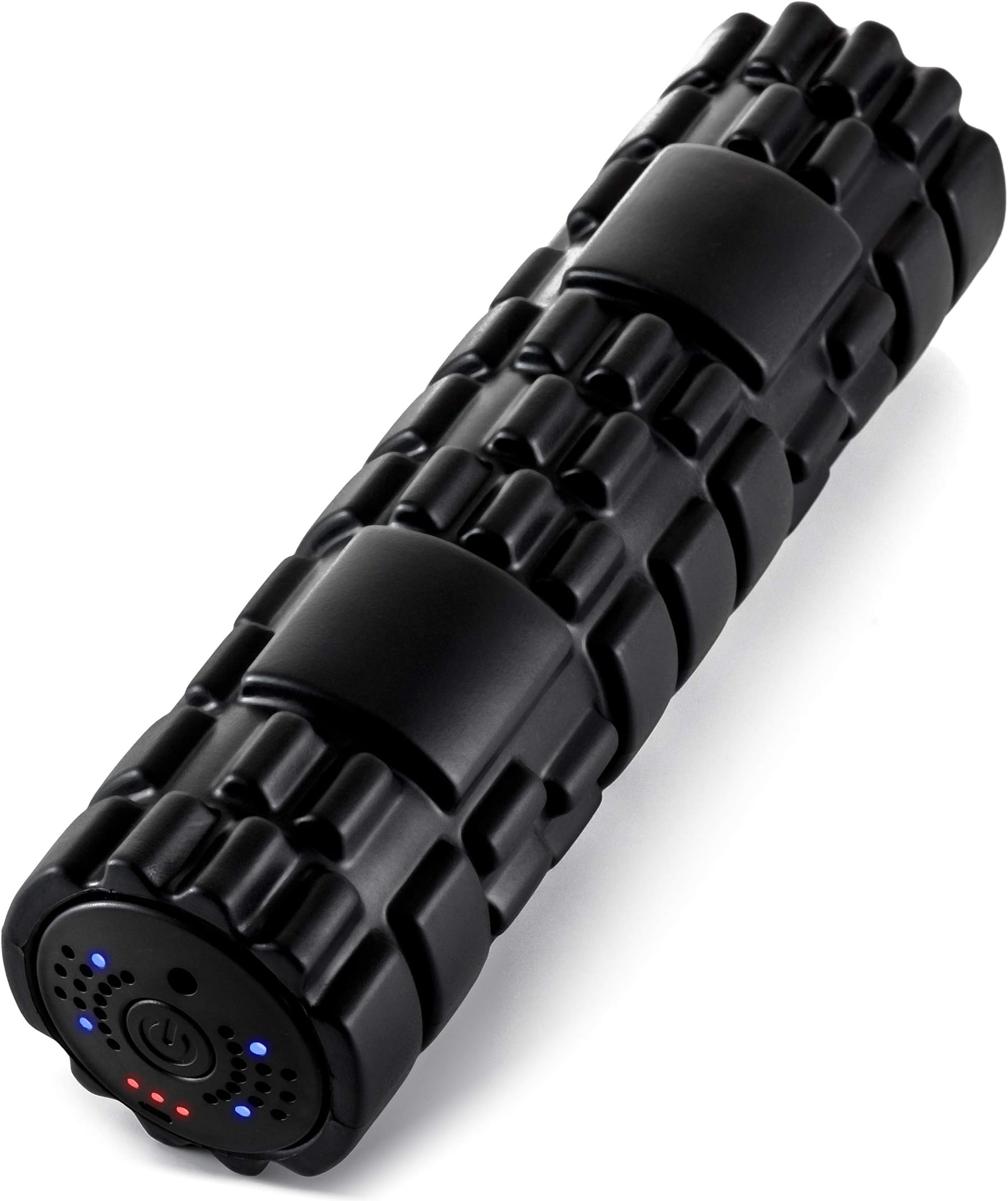 SUVIUS Electric Vibrating Rechargeable Foam Roller - 4 Intensity Levels for Firm Battery-Powered Deep Tissue Recovery, Training, Massage - Therapeutic Back and Muscle Massage Roller