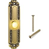 Dreyoo Lighted Metal Doorbell Push Button, Retro Style Door Bell | Universal Garage Door Opener Switch with LED Light Compatible with Most Wire Doorbell Chimes, Transformer, Ringers, Buzzers