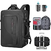 SWICKY RICOOI Vacuum Backpack,60L vacuum backpack with pump,USB Charging Port,Anti-Theft,Water Resistant,Vacuum Compression Bag for Laptop,travel,Business,College,Camping(C)
