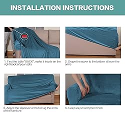 Turquoize Velvet Couch Covers Sofa Covers for 3
