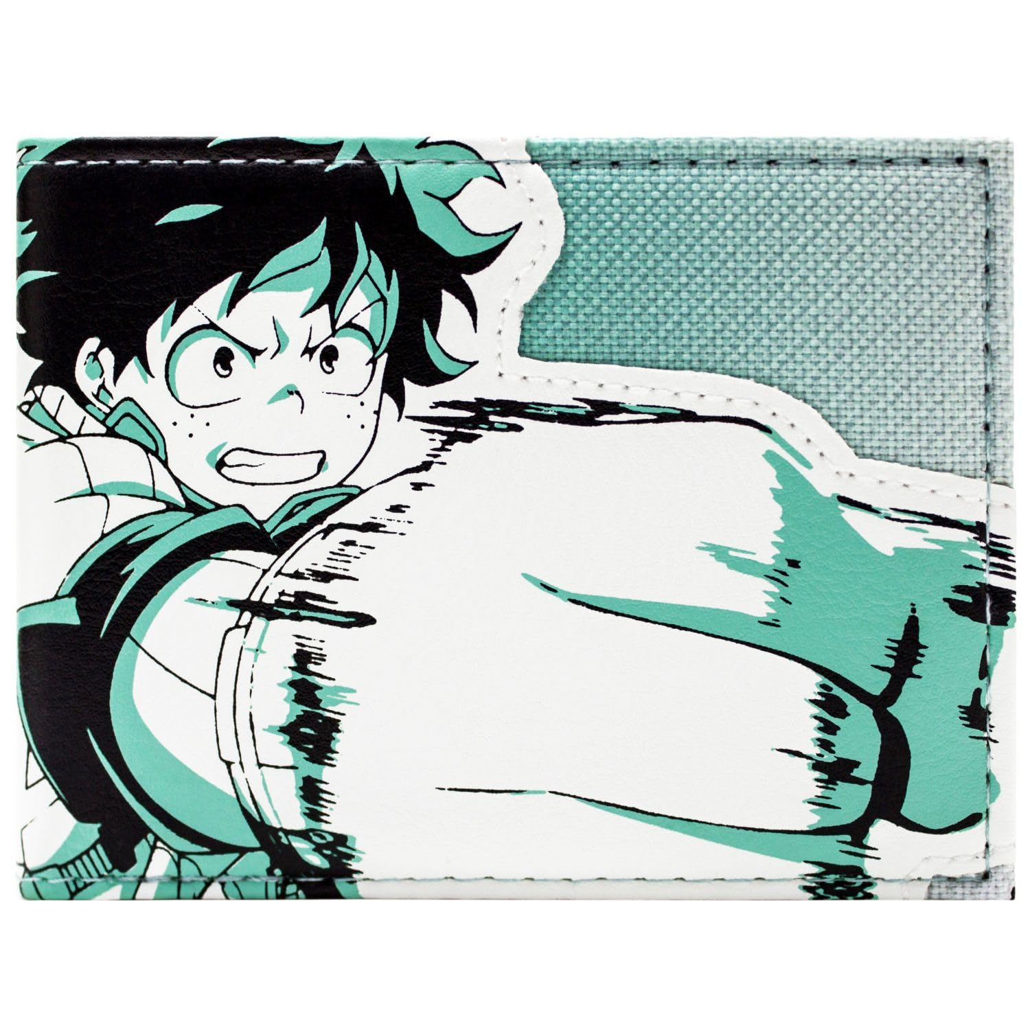 My Hero Academia Deku One for All Wallet Bi-Fold ID & Card Holder, Green
