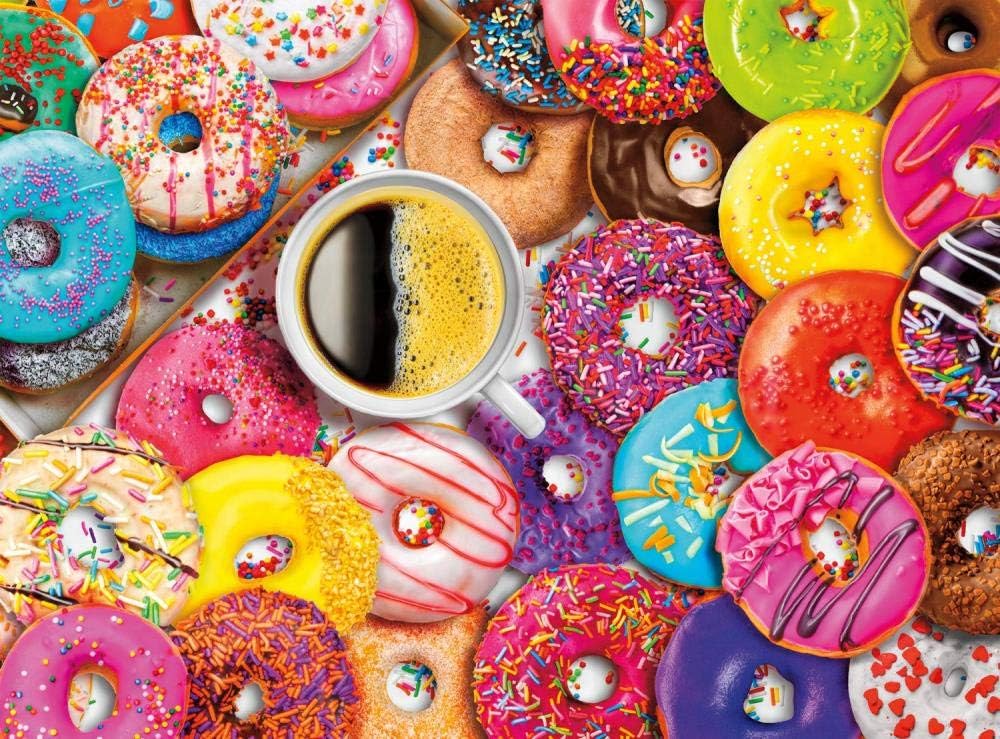Conradsha - Jigsaw Puzzles for Adults 1000 Piece - Donuts - Kids Puzzles Toys Educational Puzzles Jigsaw