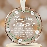Vorruil Gifts for Daughter, Perfect Daughter Gifts from Mom, to My Daughters Round Christmas Decorations, Ideal Christmas Daughters Ornaments, Graduation Gift