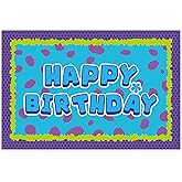 Cartoon Monster Backdrop, 59x39.37in Happy Birthday Party Decorations Wall Background Banner Photo Props for Birthday Parties Decoration Baby Shower Supplies
